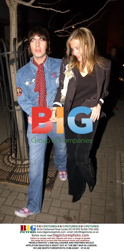 Liam Gallagher and Nicole Appleton at Met Bar