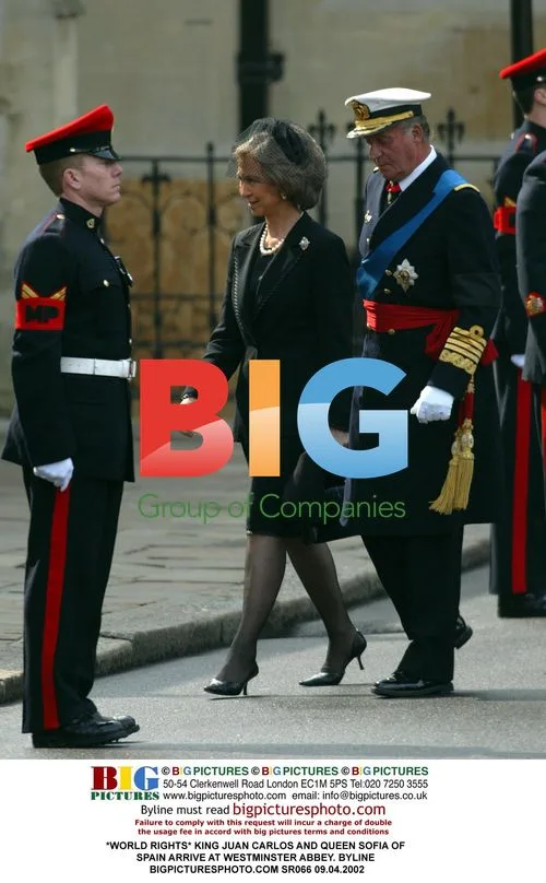 King Juan Carlos and Queen Sofia of Spain at Westminster Abbey