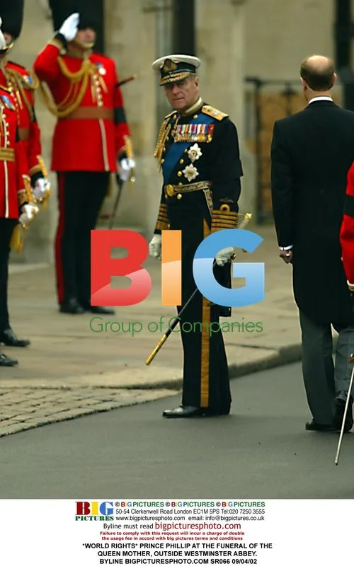 Prince Phillip at Queen Mother's Funeral