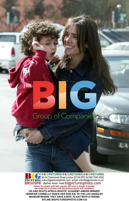 Jennifer Connelly and son Kai at LA museum