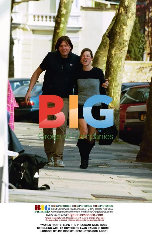 Pregnant Kate Moss with ex Evan Dando