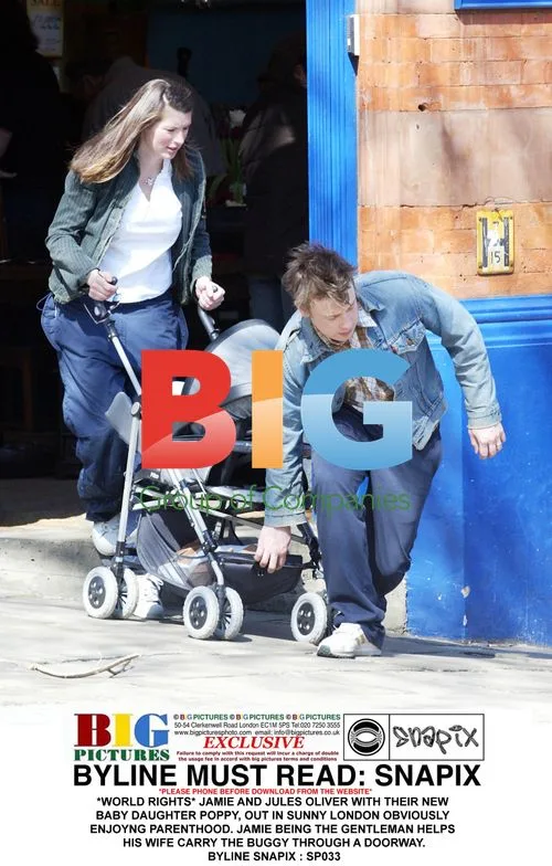 Jamie and Jules Oliver with Daughter Poppy