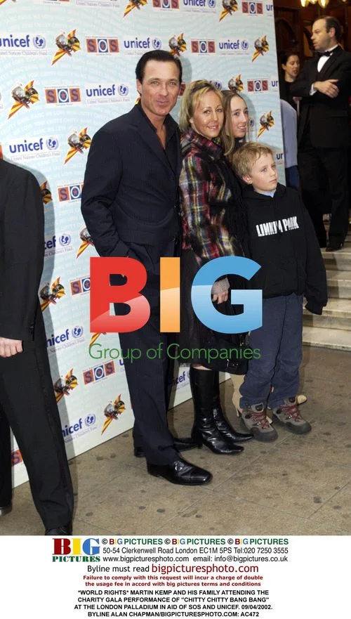 Martin Kemp and family at Chitty Chitty Bang Bang charity gala