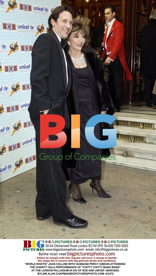 Joan Collins and Percy Gibson at Charity Gala