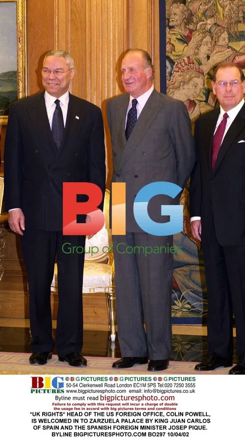 Colin Powell Welcomed at Zarzuela Palace