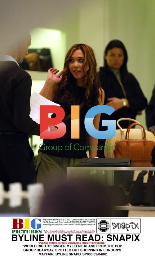 Singer Myleene Klass Shopping in Mayfair