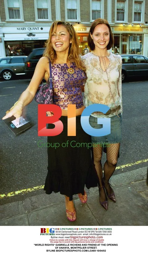 Gabrielle Richens and Friend at Ananya Opening