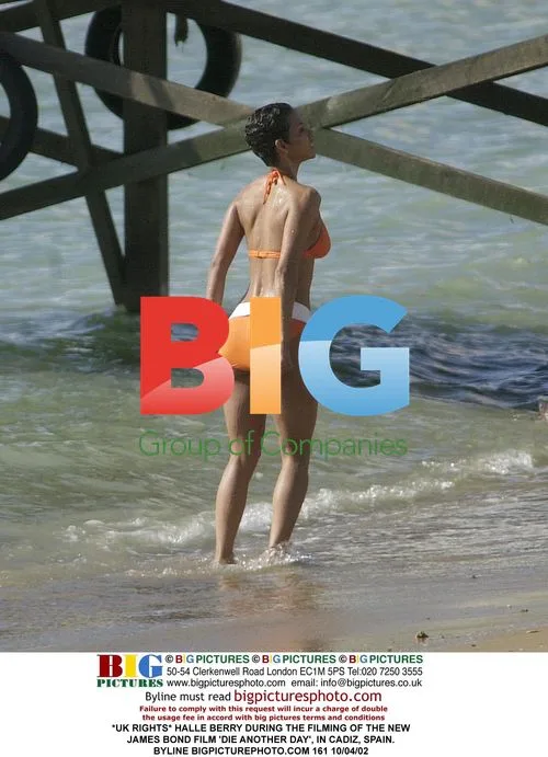 Halle Berry on set of Die Another Day