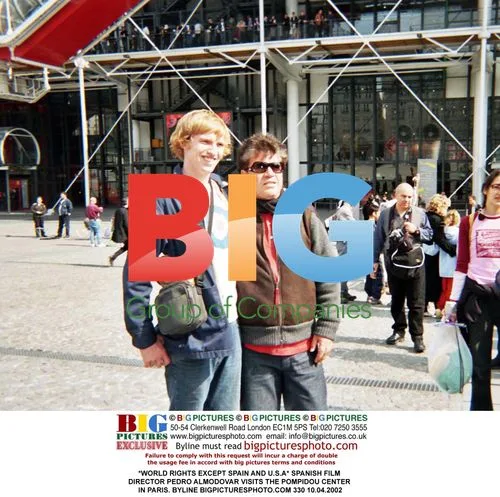 Pedro Almodovar visits Pompidou Center in Paris
