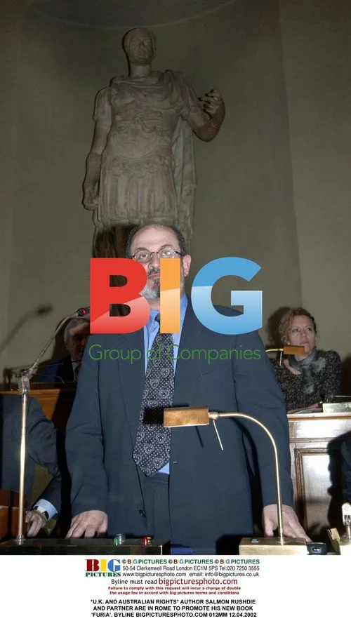 Salmon Rushdie and partner promote new book in Rome