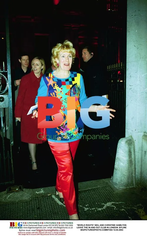 Neil and Christine Hamilton leave London club