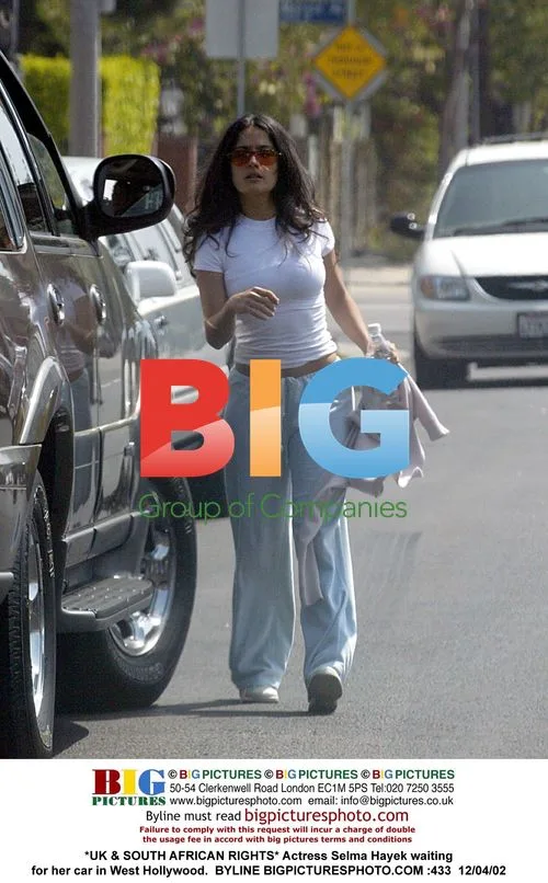 Selma Hayek waiting in West Hollywood