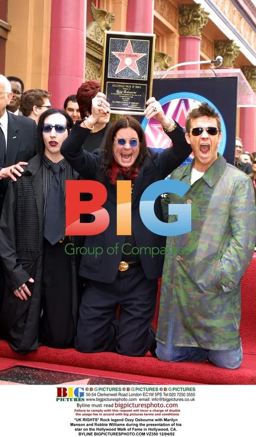 Ozzy Osbourne receives Hollywood star with Manson and Williams