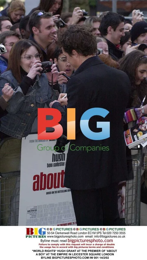 Hugh Grant at 'About a Boy' Premiere