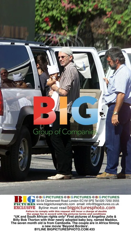 Angelina Jolie & Billy Bob Thorton with adopted son