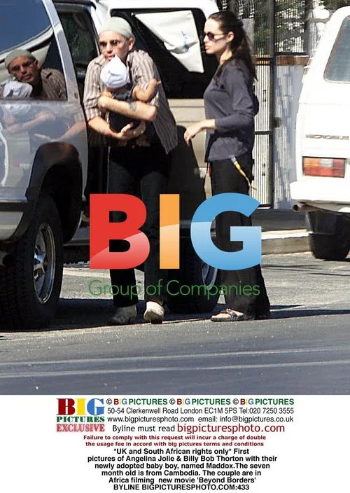 Angelina Jolie & Billy Bob Thorton with adopted son