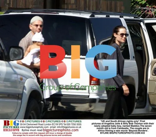 Angelina Jolie & Billy Bob Thorton with Adopted Son Maddox