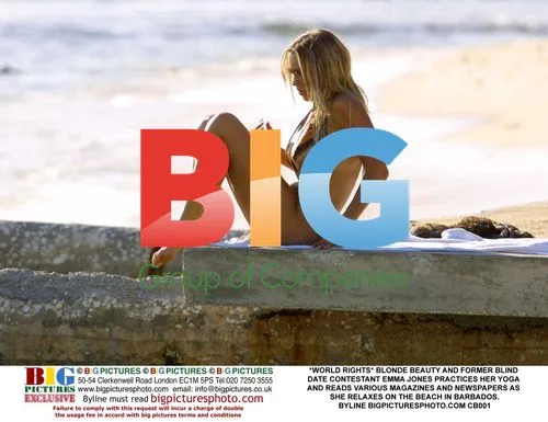 Emma Jones Relaxes on Barbados Beach