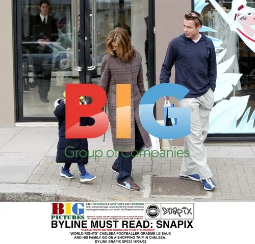 Graeme Le Saux and family on shopping trip