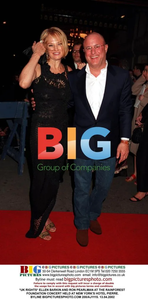 Ellen Barkin and Ron Pearlman at Rainforest Foundation Concert