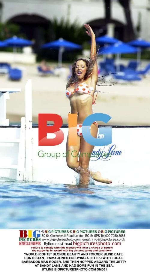 Emma Jones Jet Skiing in Barbados