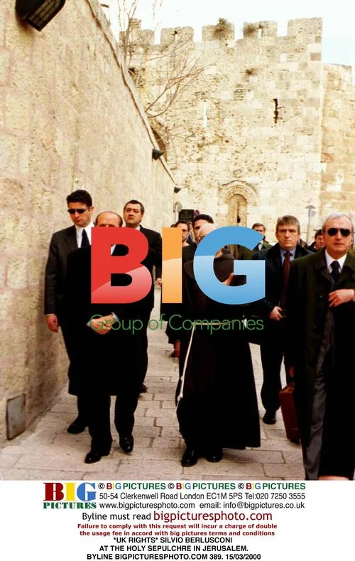 Silvio Berlusconi at Holy Sepulchre in Jerusalem