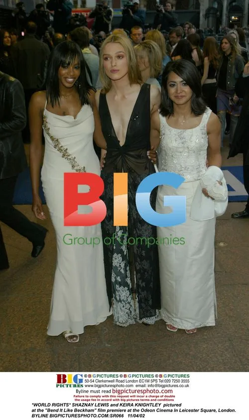SHAZNAY LEWIS and KEIRA KNIGHTLEY at "Bend It Like Beckham" premiere