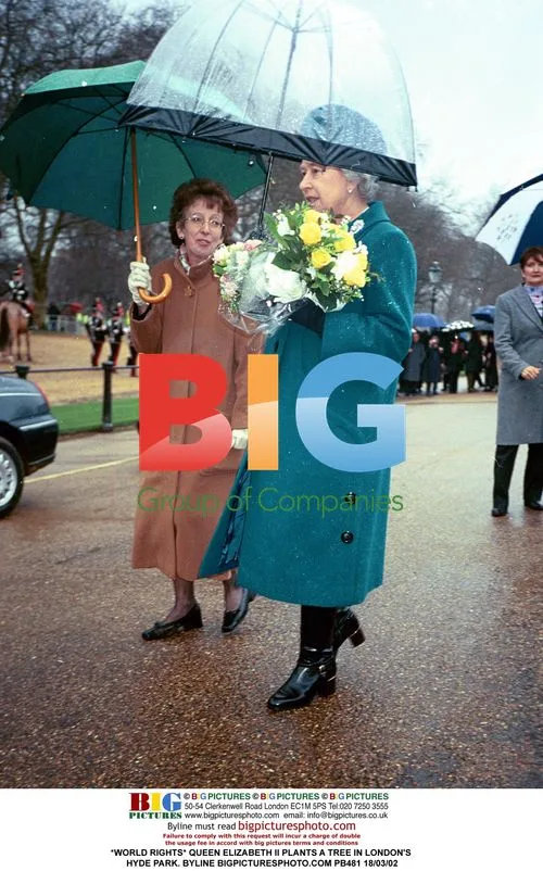 Queen Elizabeth II Plants Tree in London