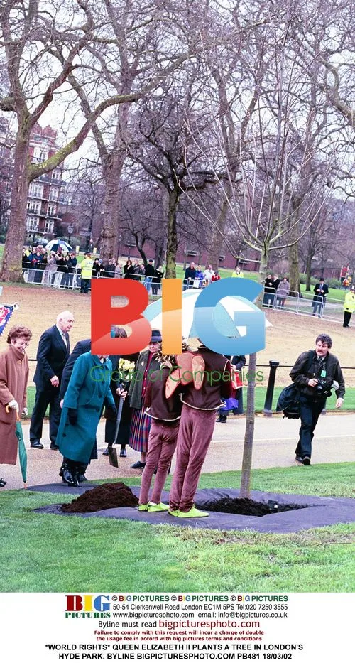 Queen Elizabeth II Plants Tree in London