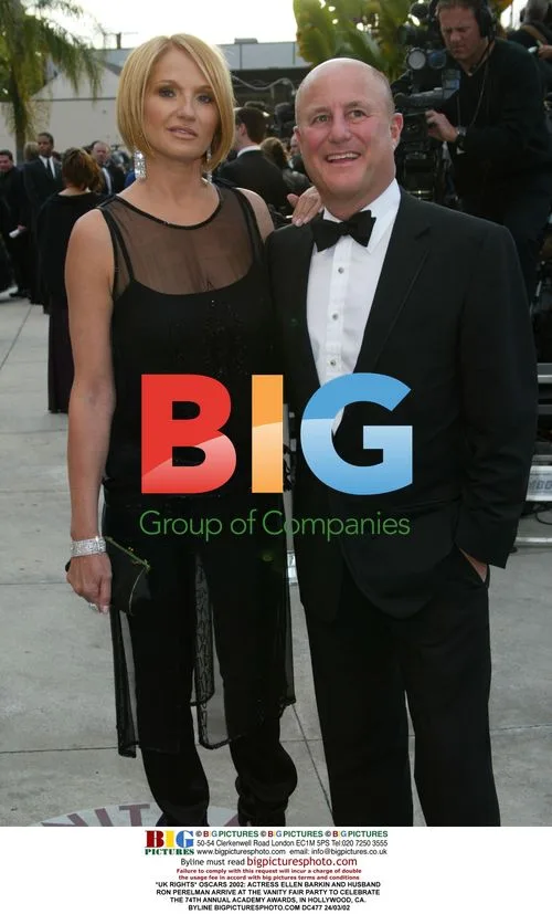 Ellen Barkin and Ron Perelman at Oscars 2002