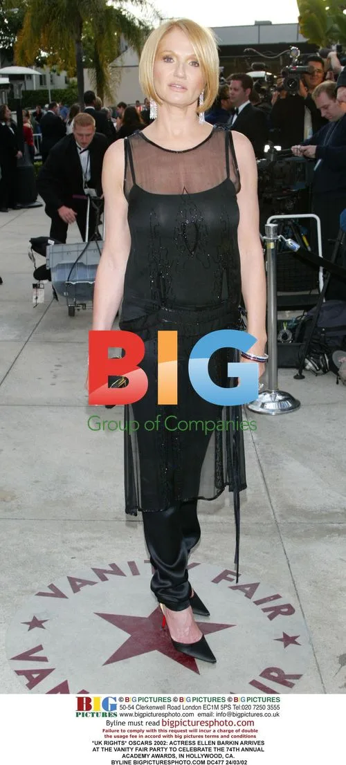 Ellen Barkin Arrives at Vanity Fair Oscars Party