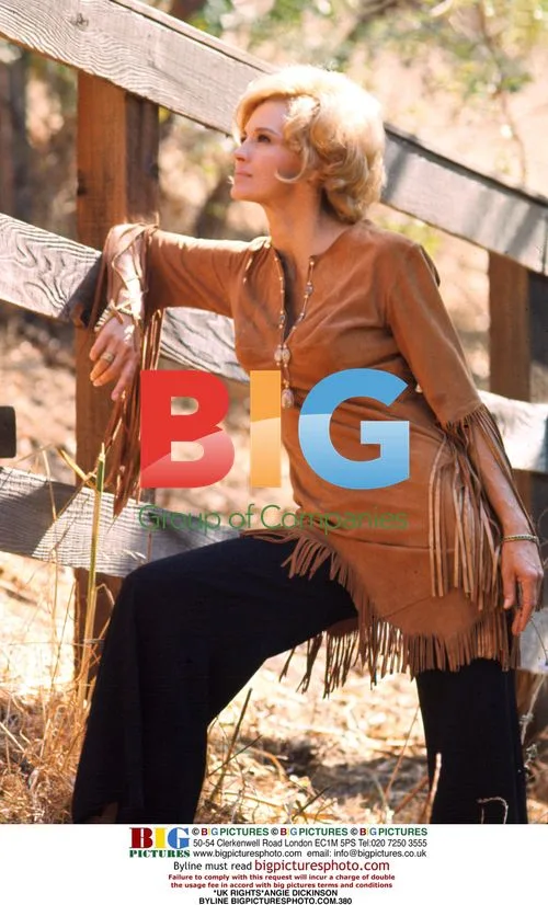 Angie Dickinson in Native American attire