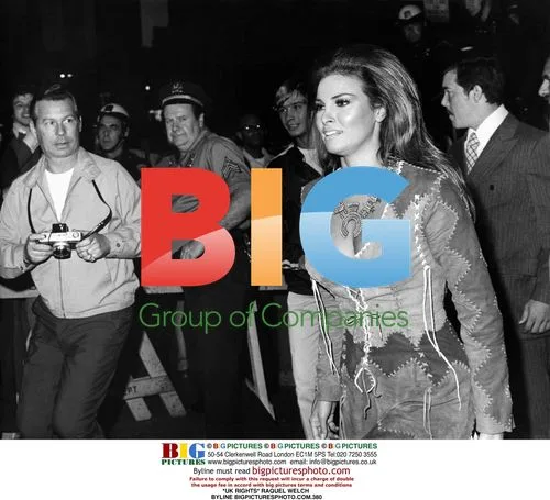 Raquel Welch at Premiere in Turquoise and Leather