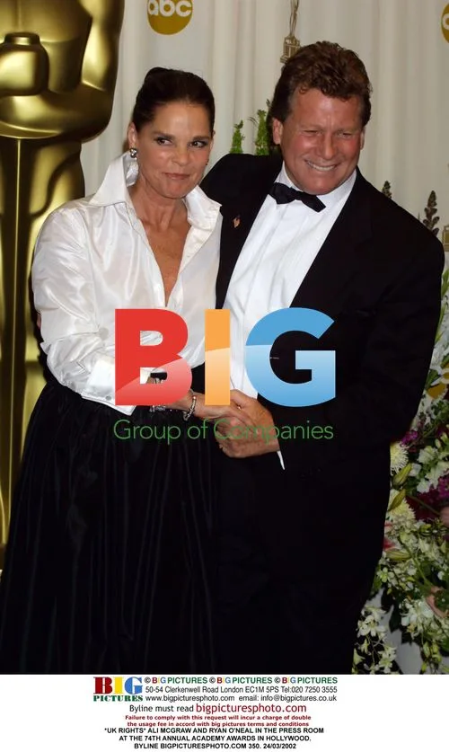 Ali McGraw and Ryan O'Neal at 74th Academy Awards