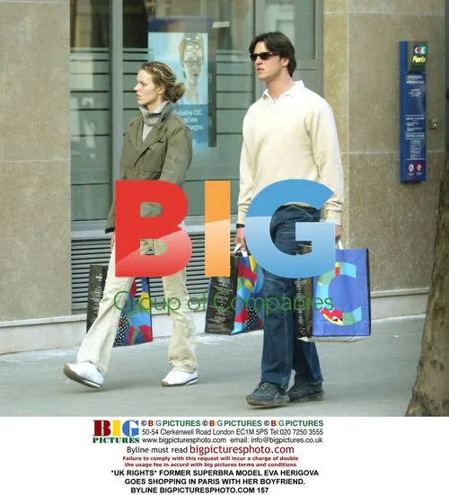 Former supermodel Eva Herigova shopping in Paris