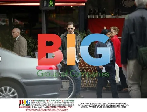 Johnny Depp out in Paris with father and friend