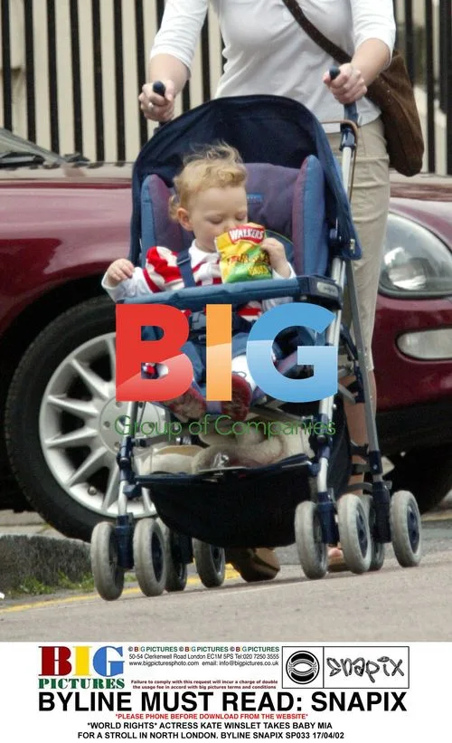 Kate Winslet Strolls with Baby Mia in London