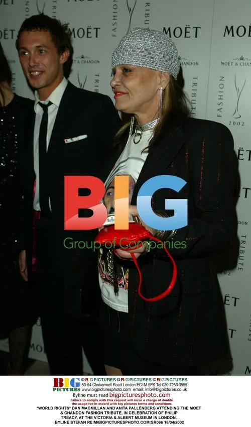 Dan MacMillan and Anita Pallenberg at Moet & Chandon Fashion Tribute