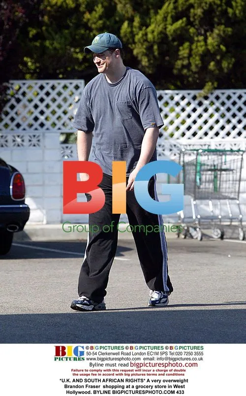Overweight Brandon Fraser shopping in West Hollywood