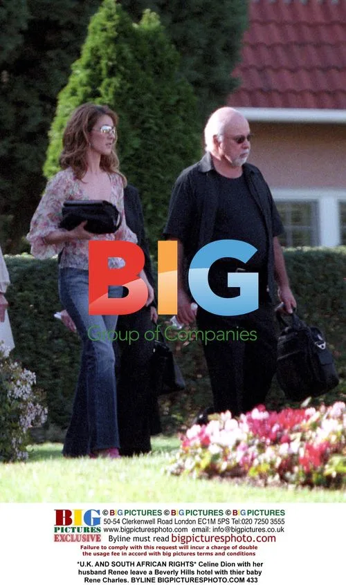 Celine Dion and family leave Beverly Hills hotel