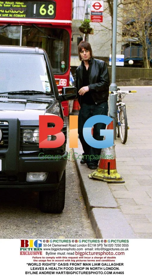 Liam Gallagher leaves health food shop in North London