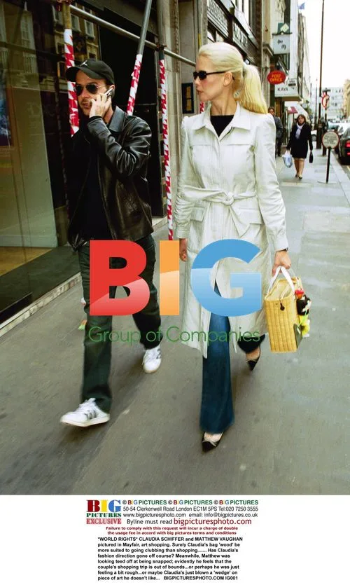 Claudia Schiffer and Matthew Vaughan art shopping