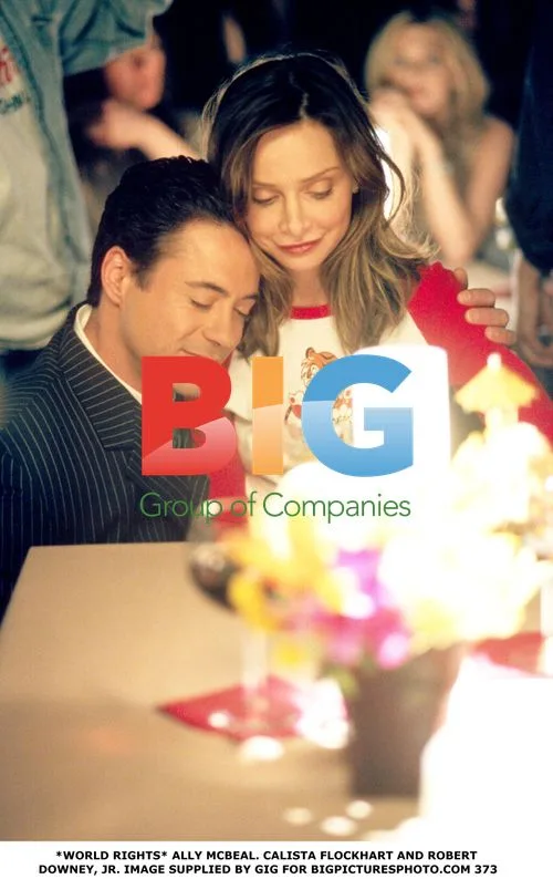 ALLY MCBEAL: Calista Flockhart and Robert Downey, Jr.