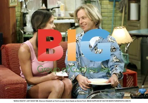 Shannon Elizabeth and David Spade in JUST SHOOT ME