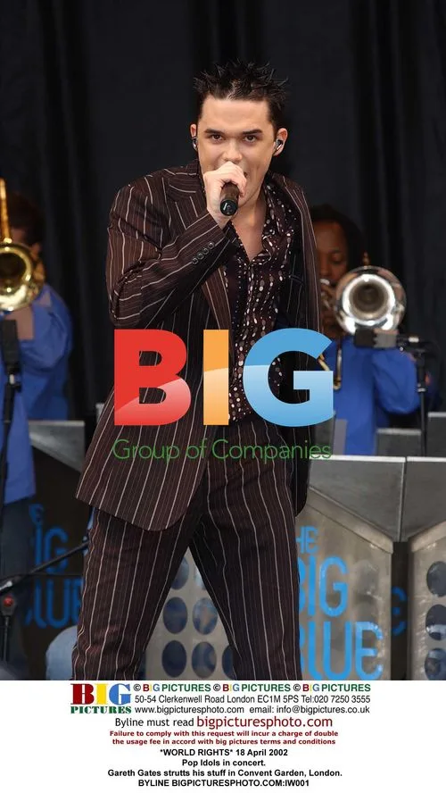 Pop Idol Gareth Gates on stage in London