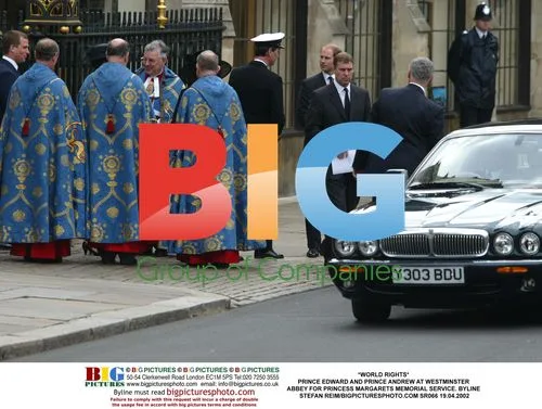 Princes Edward and Andrew at memorial service