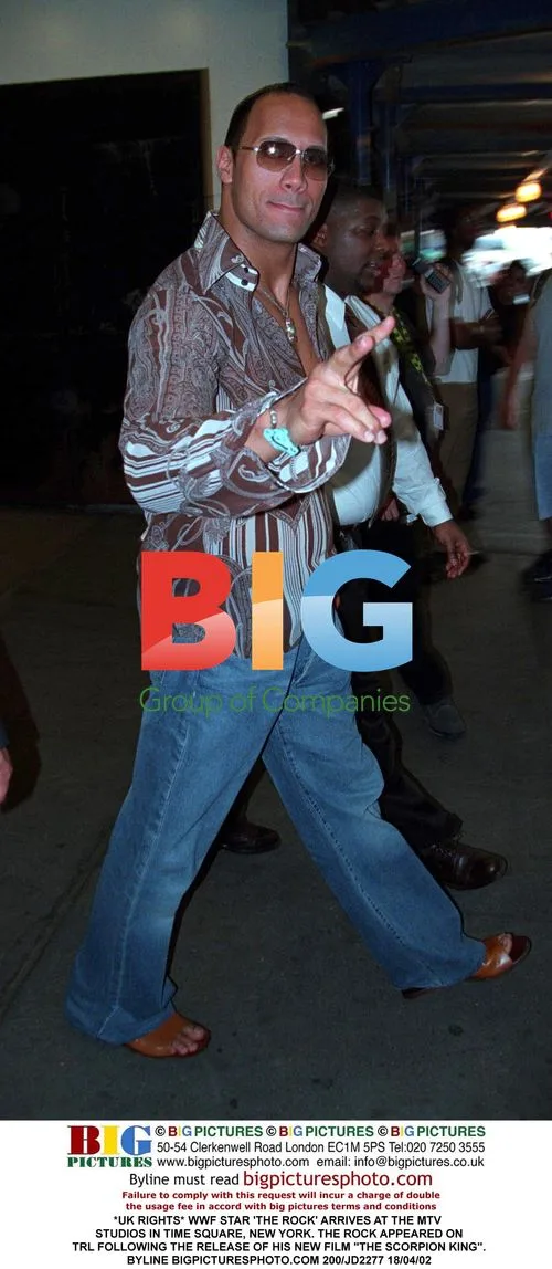 The Rock Arrives at MTV Studios in NYC