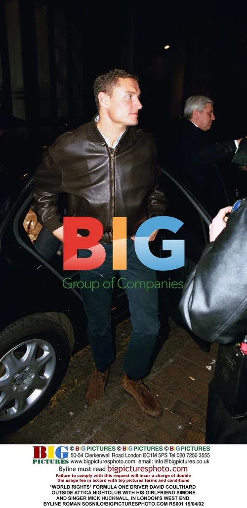 Coulthard with girlfriend and Hucknall in London