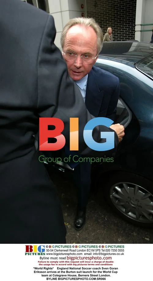 England national soccer coach Sven Goran Eriksson at suit launch