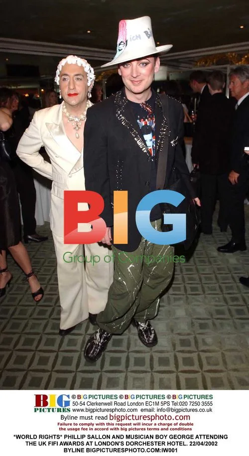 PHILLIP SALLON AND BOY GEORGE AT FIFI AWARDS